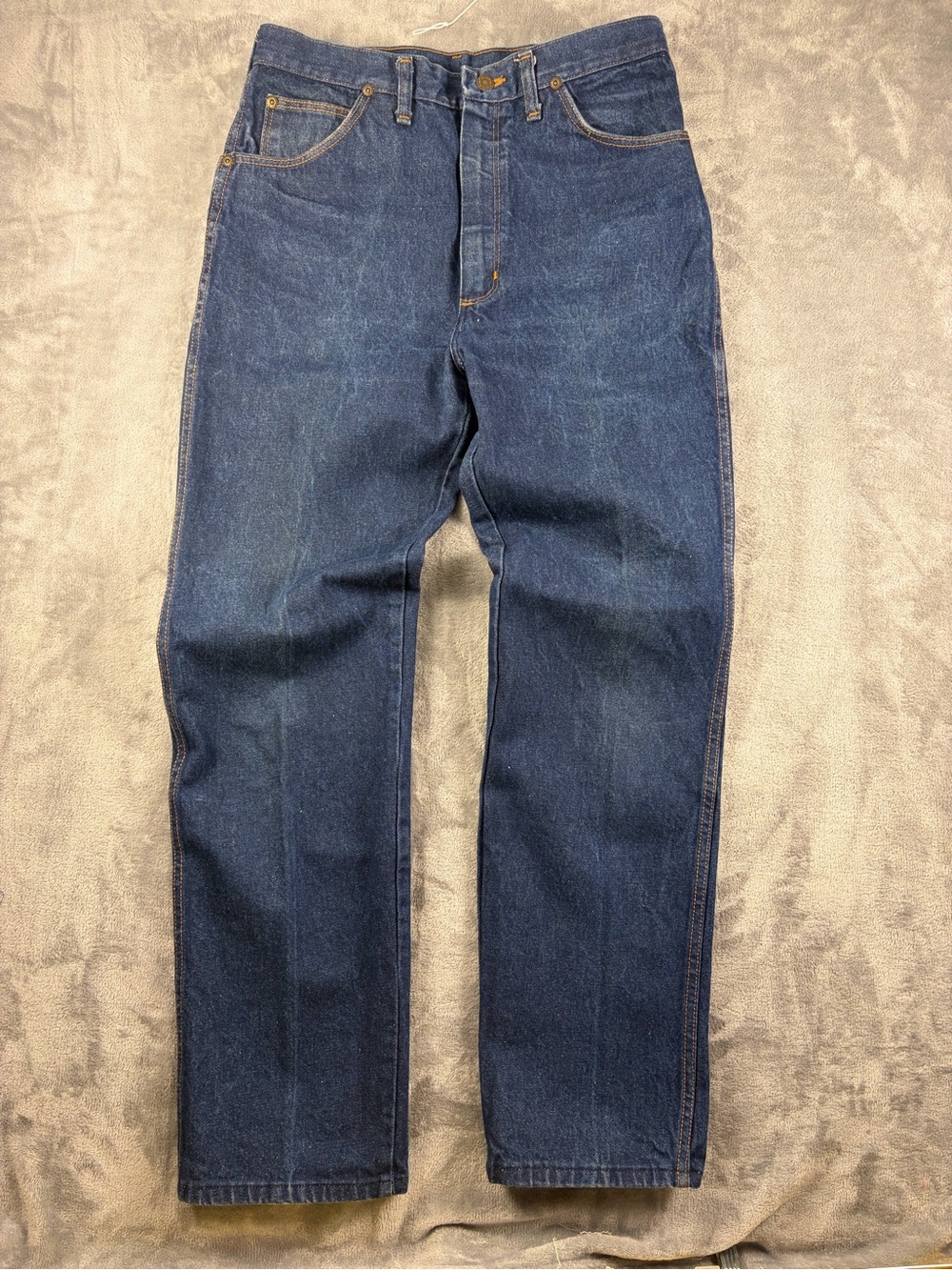 Wrangler Men's Vintage Made in USA Straight Jeans 84417KB in Dark Indigo Blue 34